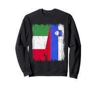Maglia Italia Slovenia Half Flag Italian Slovenia Pride Felpa