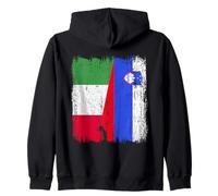 Maglia Italia Slovenia Half Flag Italian Slovenia Pride Felpa con Cappuccio