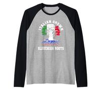 Maglia Italiana Coltivata Slovenian Roots Italia Slovenia Maglia con Maniche Raglan