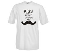 Maglia J43 Kiss me right under the moustache, Ironic T-shirt