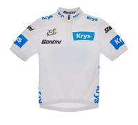 Santini Tour De France Official Best Young Rider Short Sleeve Jersey Bianco 9 Years Bambini