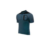 Maglia lebram parpaillon gravel manica corta grigio blu petrolio taglio dritto