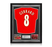 Maglia Liverpool 2005 autografata da Steven Gerrard. Cornice superiore