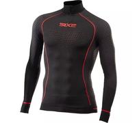 Maglia Tecnica Termica Lupetto Con Zip Unisex Sixs TS13W-CU Nero Rosso XL-XXL