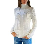 Maglia Lupetto Donna, Lupetto Donna Invernale Maglione Lavorato a Maglia Donna Maniche a Sbuffo Sottile Manica Lunga Tinta Unita Confortevole Maglioni Donna Autunno per L'autunno Inverno