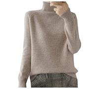 Maglia Lupetto Donna, Pullover Donna Invernale Lavorato a Maglia Fine Maniche Lunghe Signore Tunica Tops Leggero Loose Morbido Casual Moda Bluse Maglie Termiche Donna per L'autunno Inverno