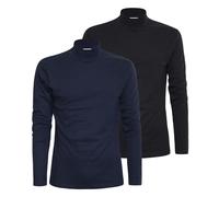 Maglia Lupetto Uomo Collo Alto Manica Lunga Caldo Cotone, Liabel, 2 o 3 pz