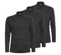 Maglia Lupetto Uomo Collo Alto Manica Lunga Caldo Cotone, Liabel, 2 o 3 pz