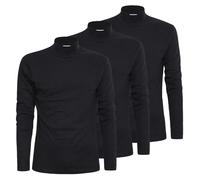 Maglia Lupetto Uomo Collo Alto Manica Lunga Caldo Cotone, Liabel, 2 o 3 pz