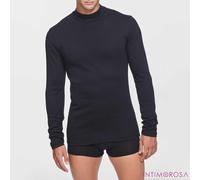 RAGNO Lupetto Mezzo Collo Uomo Maglia Manica Lunga Caldo e soffice Cotone bio Articolo U262AZ BIO Cotton, 020 Nero, 4 - Quarta