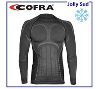 Maglia Maglietta Termica Intima COFRA Manica Lunga Invernale Aderente Nera