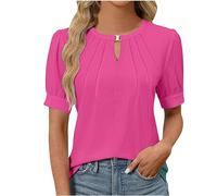 Maglia Mamma Offerta Camicia A Tre Quarti Donna con Brillantini Elegante Verde Bosco Rossa Seta Maglia Bianca Basic Maglietta Corta Cotone T Shirts Nera Aderente Tinta Unita Maniche Corte