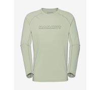 Maglia Mammut Selun FL Logo manica lunga verde biancastro - XL