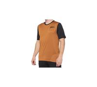 Maglia manica corta 100 ridecamp terracota nera