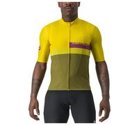 Castelli a blocco short sleeve jersey yellow khaki