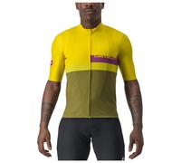 Castelli a blocco short sleeve jersey yellow khaki