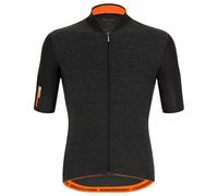Santini Colore Puro Short Sleeve Jersey Nero S Uomo