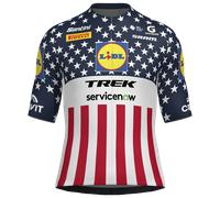 Santini Lidl Trek Usa National Champion Short Sleeve Jersey Multicolor M Uomo