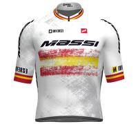 Maglia manica corta MASSI UCI TEAM Campione spagnolo 2026 bianco