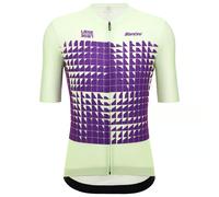 Santini Liege Bastogne Short Sleeve Jersey Viola L Uomo