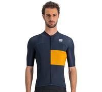 Maglia manica corta Snap blu scuro/arancione XL