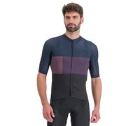 Maglia manica corta Snap blu scuro/lillà 2XL