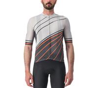 Castelli Speed Strada Short Sleeve Jersey Grigio XL Uomo Moon Grey / Dark Grey / Scarlet Ibis