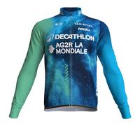 Maglia manica lunga DECATHLON AG2R LA MONDIALE 2024 blu/verde S