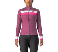 Maglia manica lunga donna Volare fucsia/bianco L