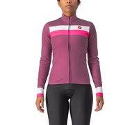 Maglia manica lunga donna Volare fucsia/bianco XL