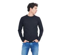 Maglia manica lunga in cotone basic da uomo Yes Zee nero