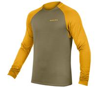 Maglia manica lunga Singletrack Fleece giallo/oliva 2XL