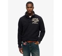 Superdry - Maglioncino Jumper Vintage Athletic Henley 100% Cotone Navy - - Sweatshirts & Hoodies - Uomo - Blu - M