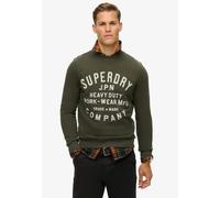Superdry - Verde Oliva Maglioncino Girocollo 100% Cotone - - Sweatshirts & Hoodies - Uomo - Verde - L