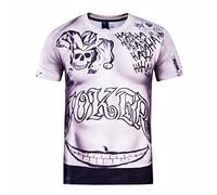 Maglia Manica Lunga Uomo t-Shirt Joker Suicide Cosplay Film TV Taglia XXXL Ragazzi culturisti Travestimento Spettacolo Comic Cosplay Spaventoso
