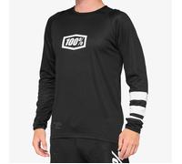 Manica lunga ciclismo uomo 100% R-Core nero/bianco (L)