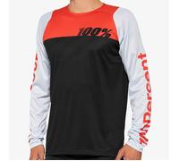 100% R-Core Maglia da bicicletta, nero-bianco-rosso, taglia S