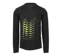 Maglia MTB Uomo Nero Maniche Lunghe S - Traspirante e Antiabrasione, 100% Poliestere