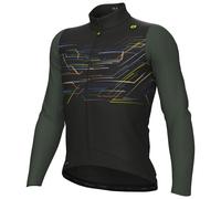 Maglia Alé PR.E Megabyte manica lunga verde scuro giallo - M