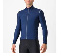 Maglia Castelli Tutto Nano RoS Rosso Corsa manica lunga blu profondo - L