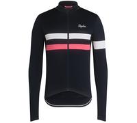 Maillot manches longues rapha brevet bleu fonce rose
