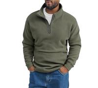 Maglia Maniche Lunghe Senza Cappuccio Tinta Unita Autunno e Inverno Felpa Collo Alto con Bottoni a Un Quarto da Uomo Felpe Morbida e Confortevole Leggeri Traspirante Abbigliamento per Il Tempo Libero