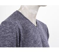 MAGLIA MANIFATTURE di GENOVA A V IN COTONE E LINO BLU FANT. SALE E PEPE REGULAR