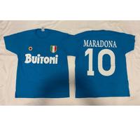 Maglia Maradona Napoli Buitoni Cotone T-Shirt Fan Diego Dios + Portachiavi