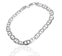 maglia marina collana bracciale argento 925 massiccio pieno catena da uomo 7mm