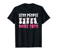 MAGLIA MENO PERSONE PIÙ GATTI Maglietta