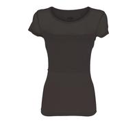Maglia Mezza manica Cotonella Viscosa e Pizzo nera