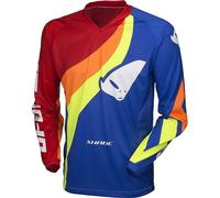 MAGLIA MOTO CROSS ENDURO ATV MTB UFO SHADE BLU ROSSO GIALLO NEON