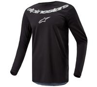 Maglia motocross Alpinestars Fluid Lucent nero-argento S