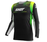 Maglia motocross bambino Shot Contact Apex giallo fluo 8/9